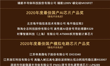 群芯閃耀！“2020硬核中國芯”獲獎榜單出爐